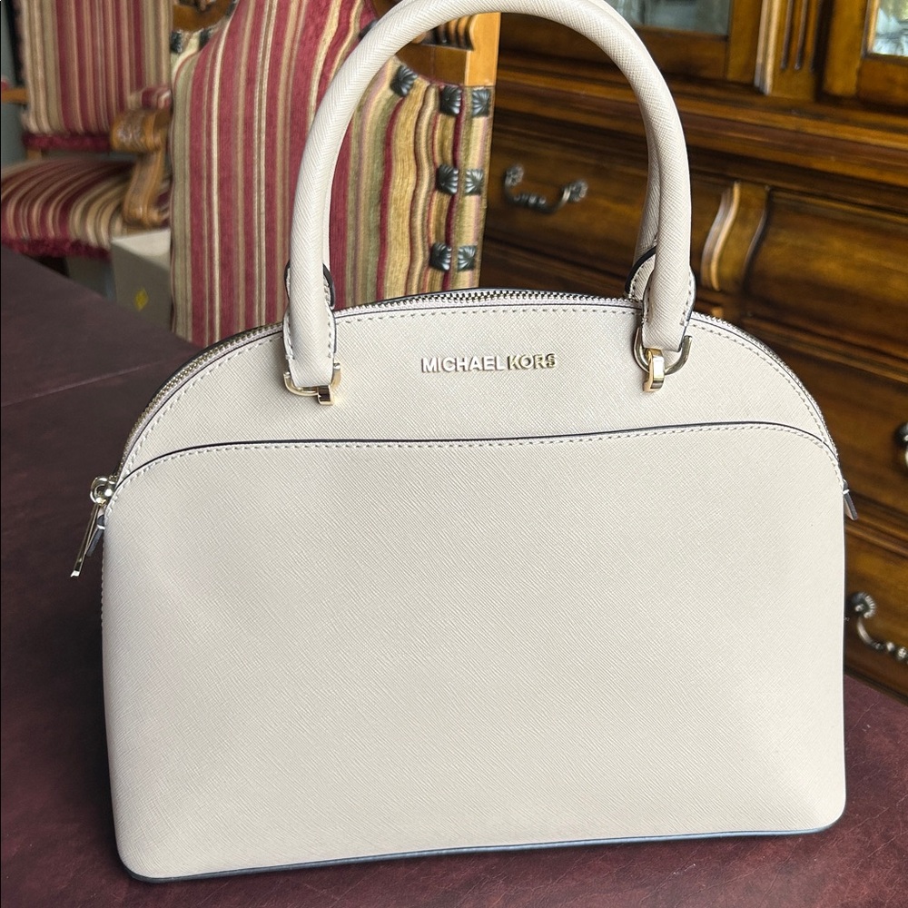 Michael Kors Oyster Leather Dome Satchel NWT